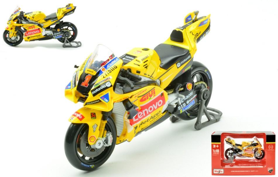 DUCATI PECCO BAGNAIA 2023 N.1 MISANO LIVERY 1:18 Scala 1:18 Maisto