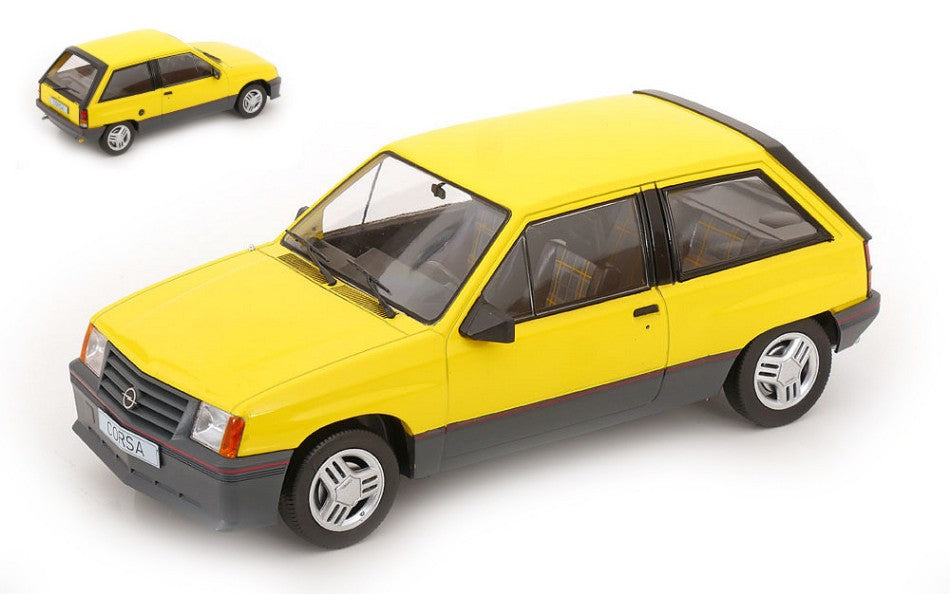 OPEL CORSA A SR 1983 YELLOW 1:18 Scala 1:18 ModelCarGroup