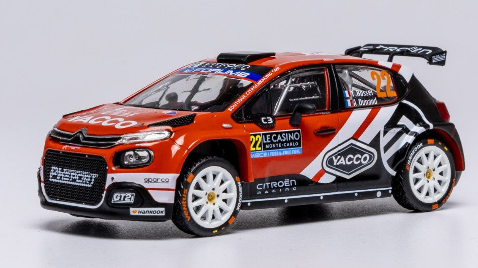 CITROEN C3 N.22 RALLY2 MONTE CARLO 2025 ROSSEL-DUNAND 1:43 Scala 1:43 Ixo Model
