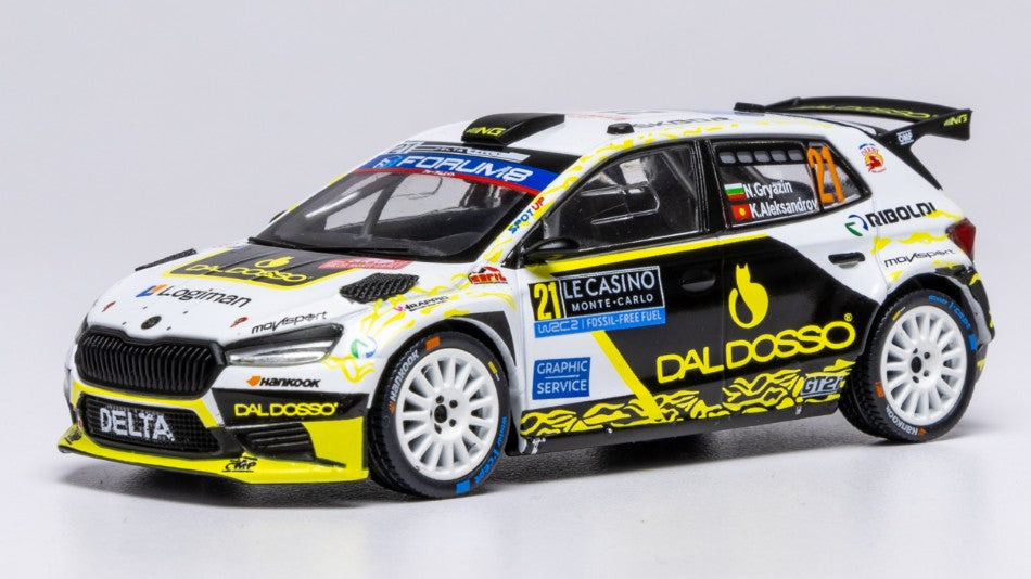SKODA FABIA RS N.21 RALLY2 MONTE CARLO 2025 GRYAZIN-ALEKSANDROV 1:43 Scala 1:43 Ixo Model