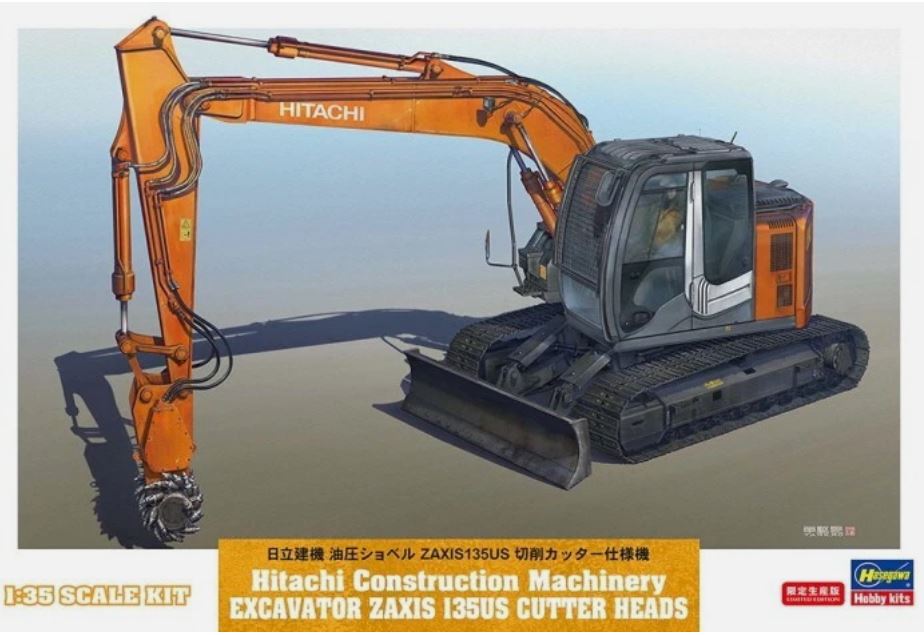 HITACHI ZAXIS 135US CUTTER HEADS KIT 1:35 Scala 1:35 Hasegawa