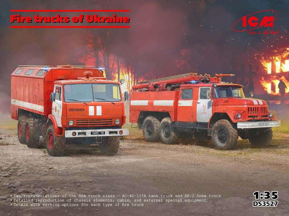 FIRE TRUCKS OF UKRAINE KIT 1:35 Scala 1:35 ICM