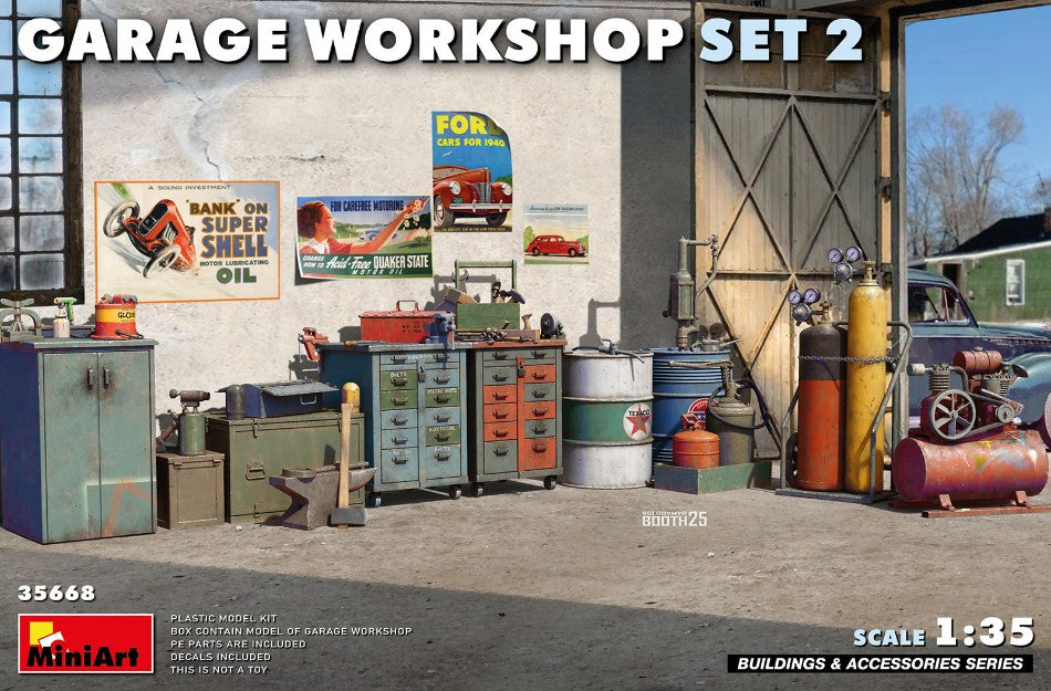 GARAGE WORKSHOP SET N.2 KIT 1:35 Scala 1:35 Miniart