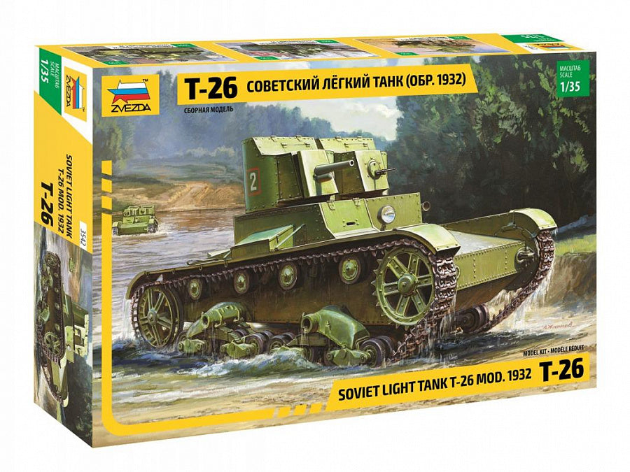 SOVIET TANK T-26 KIT 1:35 Scala 1:35 Zvezda