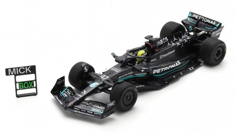 MERCEDES F1 N.47 SPANISH GP 2023 TYRE TEST MICK SCHUMACHER W/PIT B.1:18 Scala 1:18 Spark Model