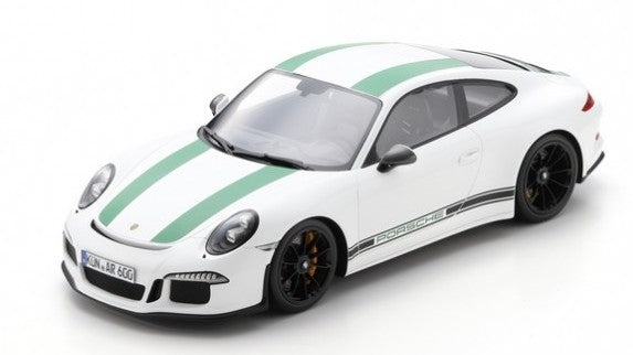 PORSCHE 911 R 2016 WHITE W/GREEN STRIPES 1:12 Scala 1:12 Schuco