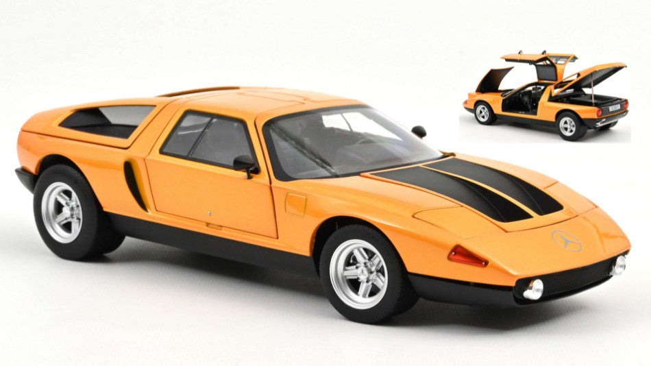 MERCEDES-BENZ C111/2 1969 WHITE AUTUMN METALLIC ORANGE 1:18 Scala 1:18 Norev