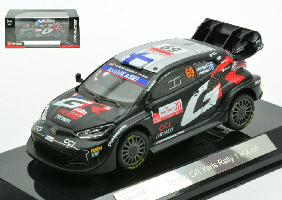 TOYOTA YARIS WRC RALLY 1 HYBRID N.69 2024 ROVANPERA-HALTTUNEN 1:43 Scala 1:43 Burago