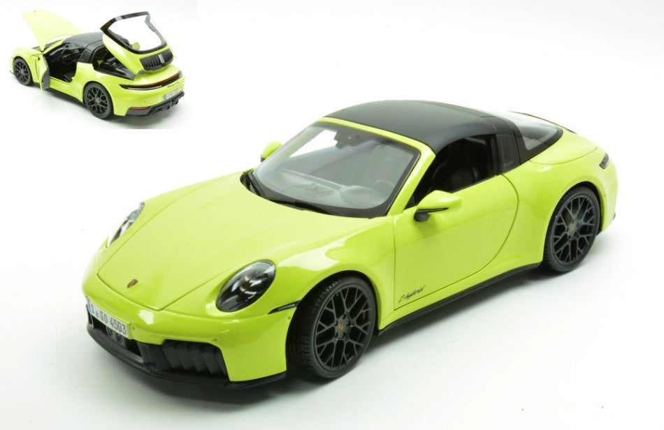 PORSCHE 911 (992.2) TARGA 4 GTS HYBRID 2025 LIGHT YELLOW 1:18 Scala 1:18 Maisto
