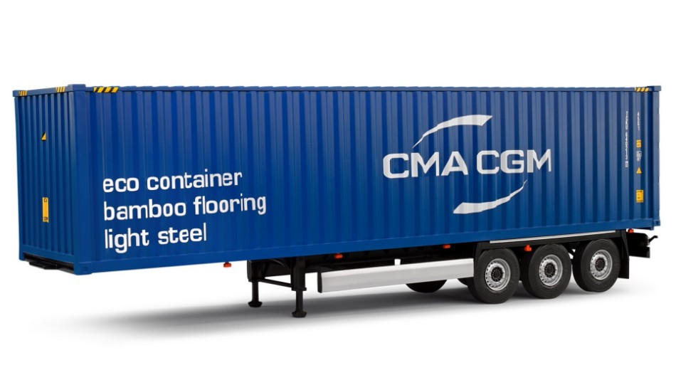 CONTAINER TRAILER 2024 BLUE 1:24 Scala 1:24 Solido