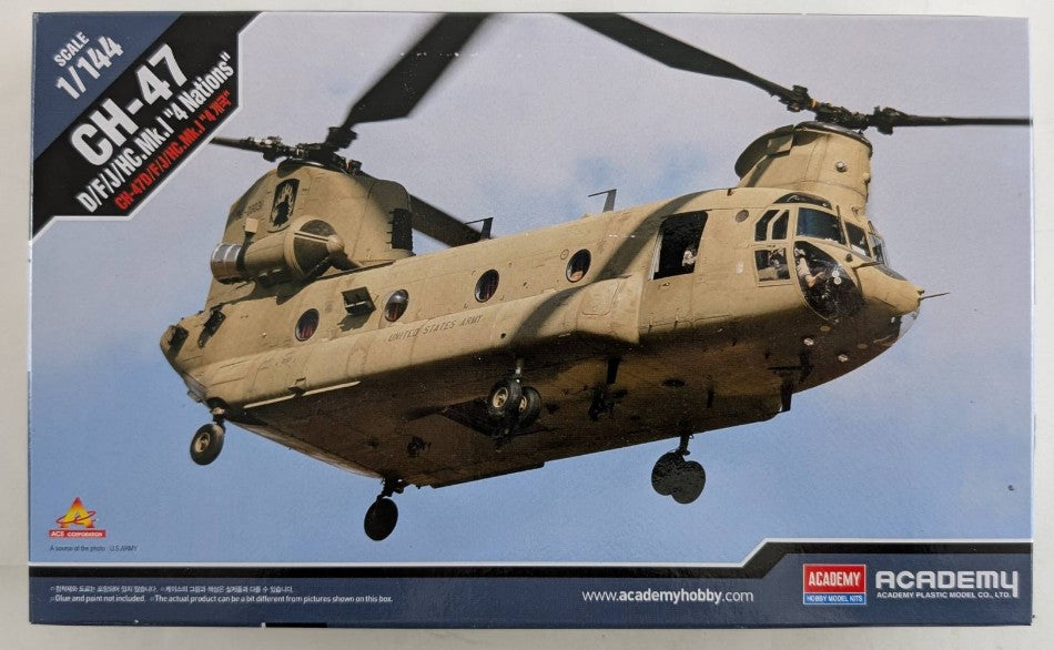 CH-47D/F/JHC. Mk.1 4 NATIONS KIT 1:144 Scale Varie Academy
