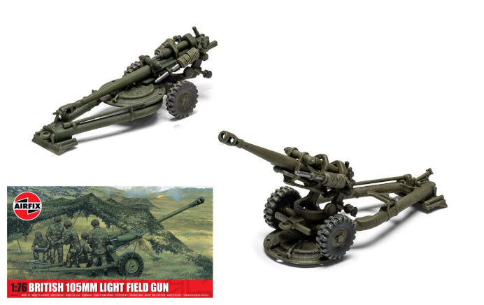 BRITISH 105mm LIGHT FIELD GUN KIT 1:76 Scale Varie Airfix