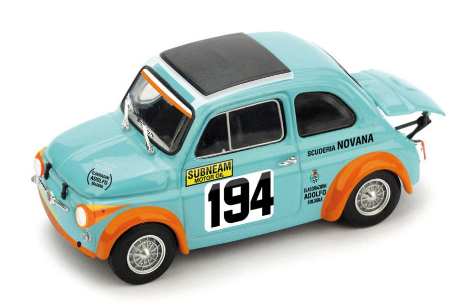 FIAT ABARTH 595 SS P.S.STEFANO 1971 N.194 V.GATTAFONI CONF.ABARTH 1:43 Scala 1:43 Brumm