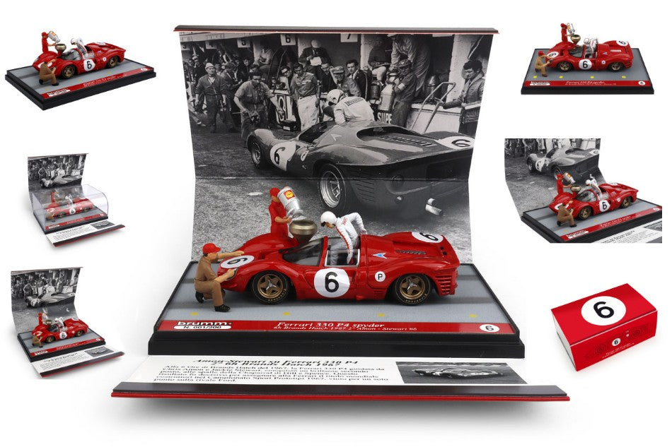 FERRARI 330 P4 SPYDER N.6 6H BRANDS HATCH 1967 AMON-STEWART LIM.200 1:43 Scala 1:43 Brumm