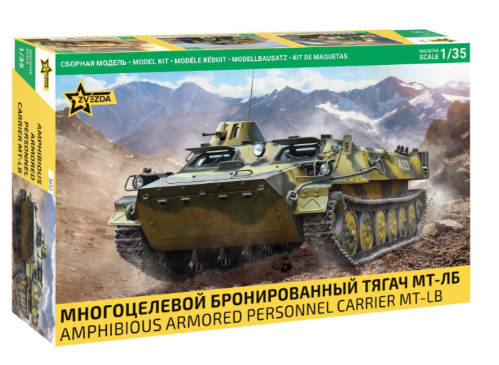 MT-LB AMPHIBIOUS ARMORED PERSONNEL CAR KIT 1:35 Scala 1:35 Zvezda