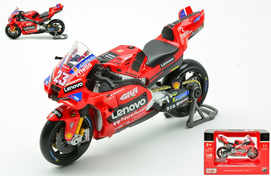 DUCATI DESMOSEDICI LENOVO N.23 2024 ENEA BASTIANINI 1:18 Scala 1:18 Maisto