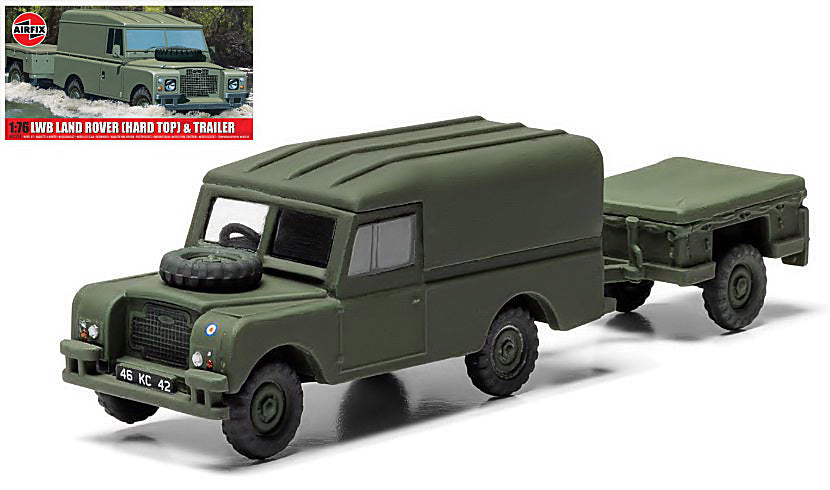 LWB LAND ROVER (HARD TOP) KIT 1:76 Scale Varie Airfix