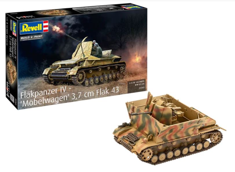 FLAKPANZER IV "MOBELWAGEN" 3,7 cm FLAK 43 KIT 1:72 Scala 1:72 Revell