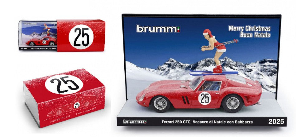 FERRARI 250 GTO VACANZE DI NATALE 2025 CON BABBAZZA LIM.200 1:43 Scala 1:43 Brumm