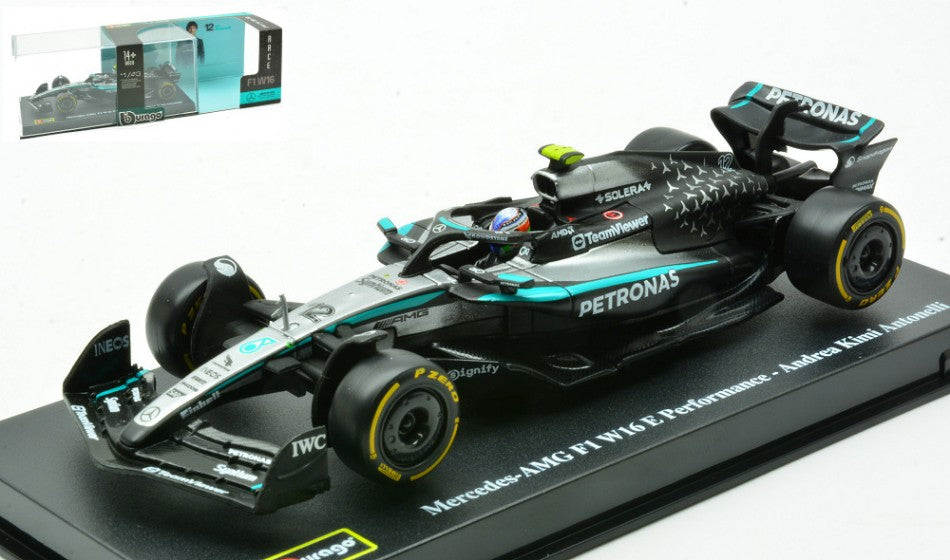 MERCEDES AMG W16 N.12 2025 ANDREA KIMI ANTONELLI SIGNATURE 1:43 Scala 1:43 Burago