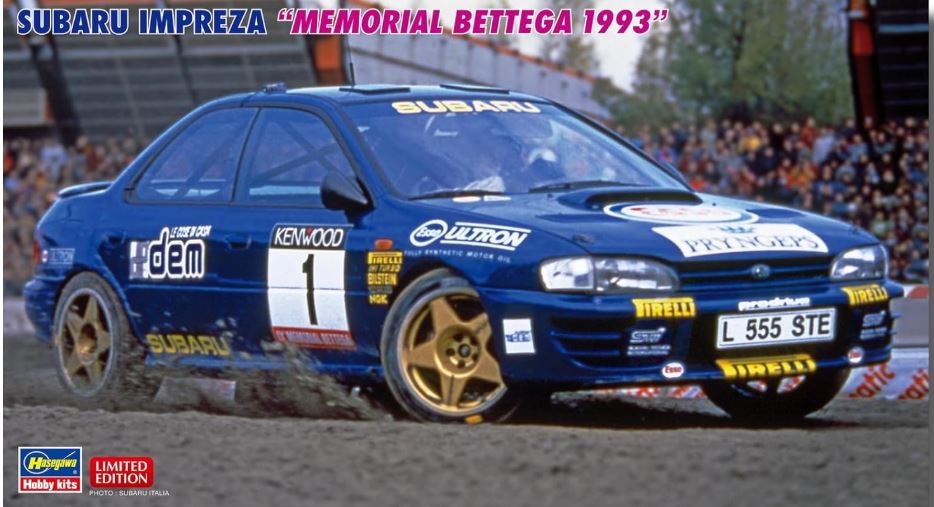 SUBARU IMPREZA MEMORIAL BETTEGA 1993 KIT 1:24 Scala 1:24 Hasegawa