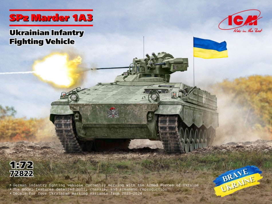 SPz MARDER 1A3 UKRAINIAN INFANTRY FIGHTING VEHICLE KIT 1:72 Scala 1:72 ICM