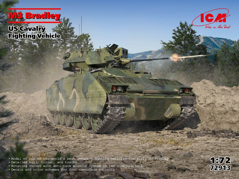M3 BRADLEY US CAVALRY FIGHTING VEHICLE KIT 1:72 Scala 1:72 ICM