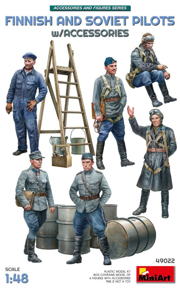 FINNISH AND SOVIET PILOTS KIT 1:48 Scala 1:48 Miniart