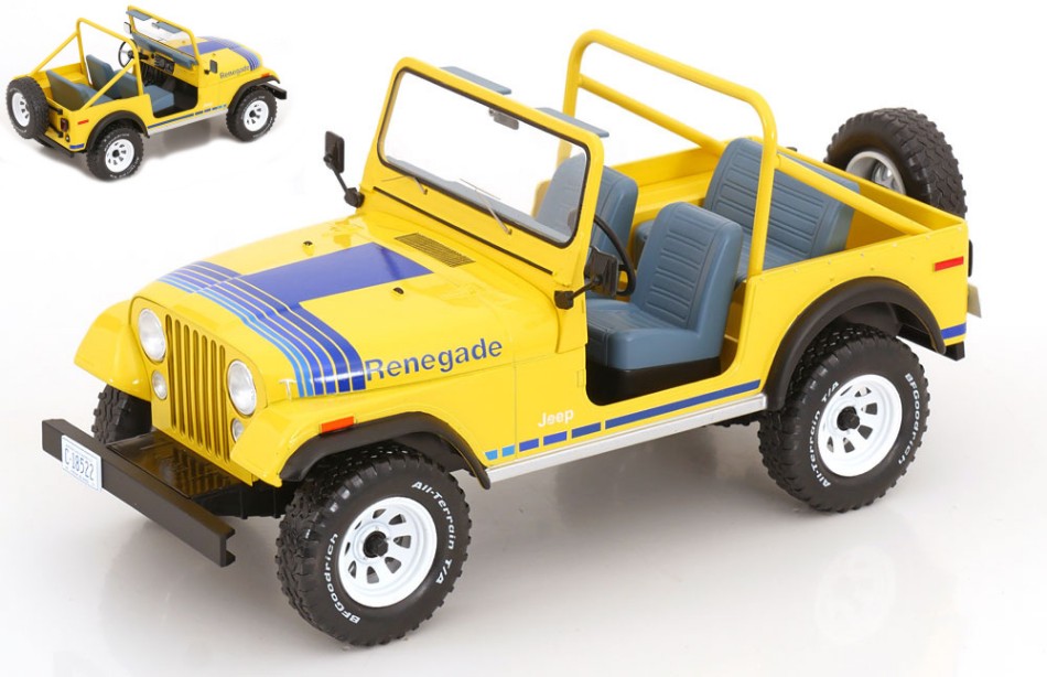 JEEP CJ-7 RENEGADE 1980 LIGHT YELLOW/DECALS 1:18 Scala 1:18 ModelCarGroup
