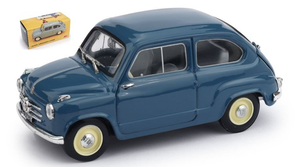 FIAT 600 1a SERIE 1955-1969 BLEU CHIARO 1:43 Scala 1:43 Brumm