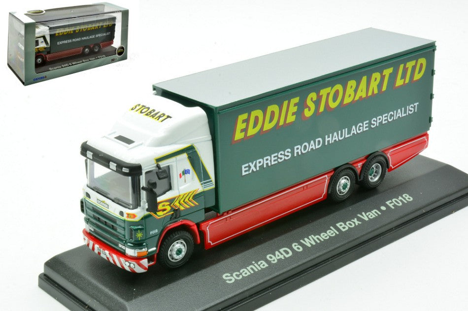 SCANIA 94D 6 WHEEL BOX VAN EDDIE STOBART LTD 1:76 Scale Varie Oxford