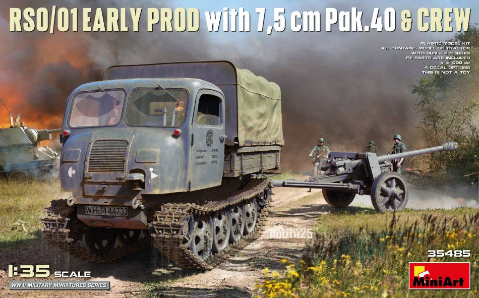 RSO/01 EARLY PROD.WITH 7,5 cm PAK.40 & CREW KIT 1:35 Scala 1:35 Miniart