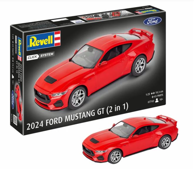 FORD MUSTANG GT 2024 (CLICK SYSTEM) KIT 1:25 Scala 1:24 Revell