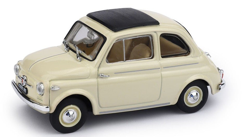 FIAT NUOVA 500 TETTO APRIBILE CHIUSA 1959 AVORIO 1:43 Scala 1:43 Brumm