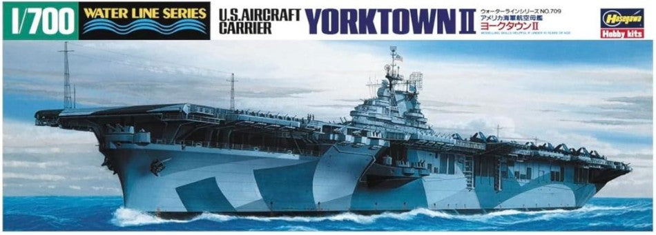 U.S.AIRCRAFT CARRIER YORKTOWN II WATER LINE SERIES KIT 1:700 Scale Varie Hasegawa