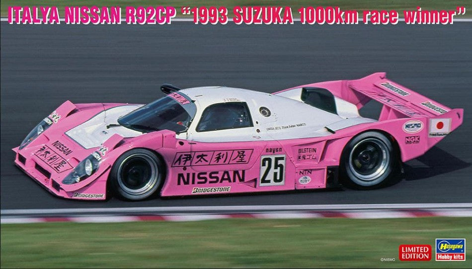 ITALYA NISSAN R92CP N.25 SUZUKA 1000 KM RACE WINNER KIT 1:24 Scala 1:24 Hasegawa