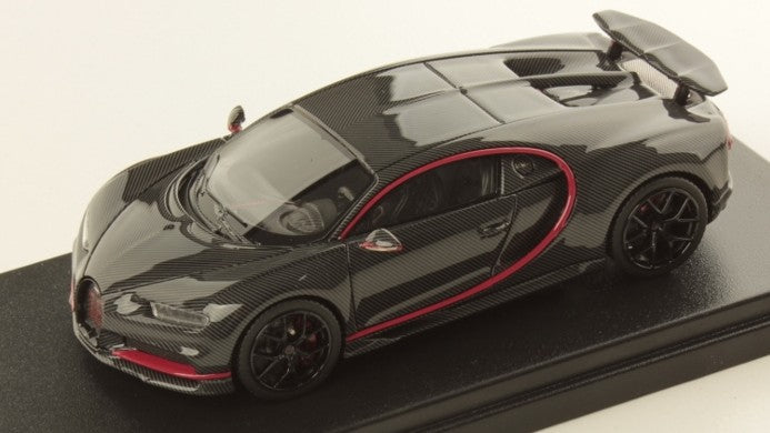 BUGATTI CHIRON SPORT GREY CARBON W/ITALIAN RED FRAME 1:43 Scala 1:43 Looksmart