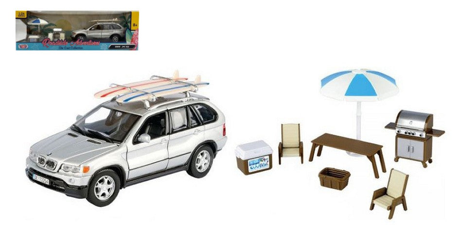 BMW X5 SILVER W/ACCESSOIRES 1:24 Scala 1:24 MotorMax