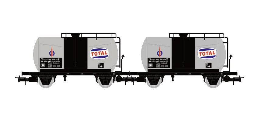 FS 2 UNIT PACK 2-AXLE TANK WAGON TOTAL EP.III 1:87 Scala 1:87 Rivarossi