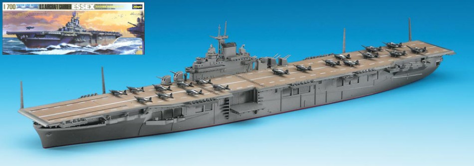 U.S.AIRCRAFT CARRIER USS ESSEX CV-9 WATER LINE SERIES KIT 1:700 Scale Varie Hasegawa