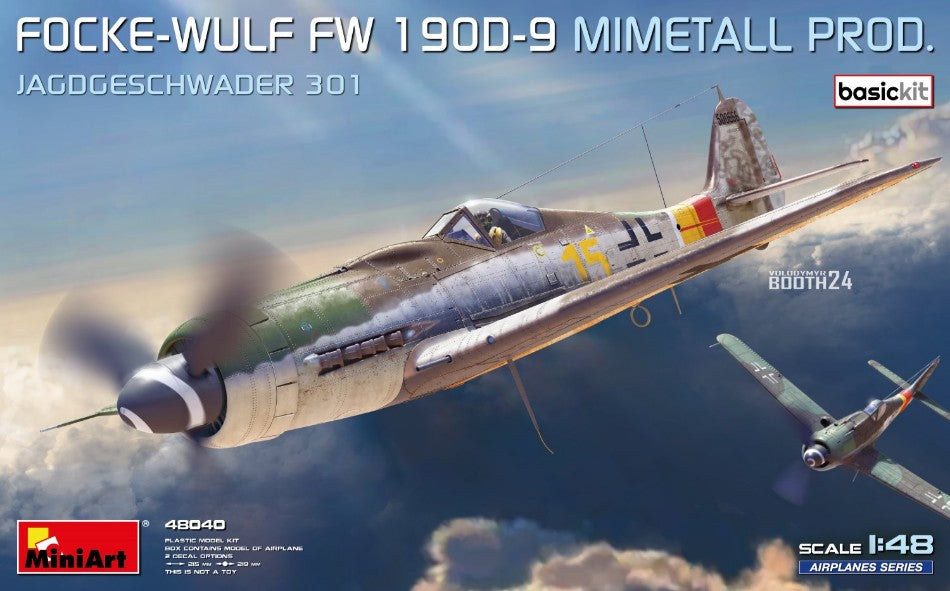 FOCKE-WULF FW 190D-9 MIMETALL PROD.BASIC KIT JAGDGESCHWADER 301 KIT 1:48 Scala 1:48 Miniart