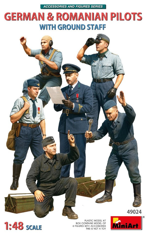 GERMAN & ROMANIAN PILOTS W/GROUND STAFF KIT 1:48 Scala 1:48 Miniart