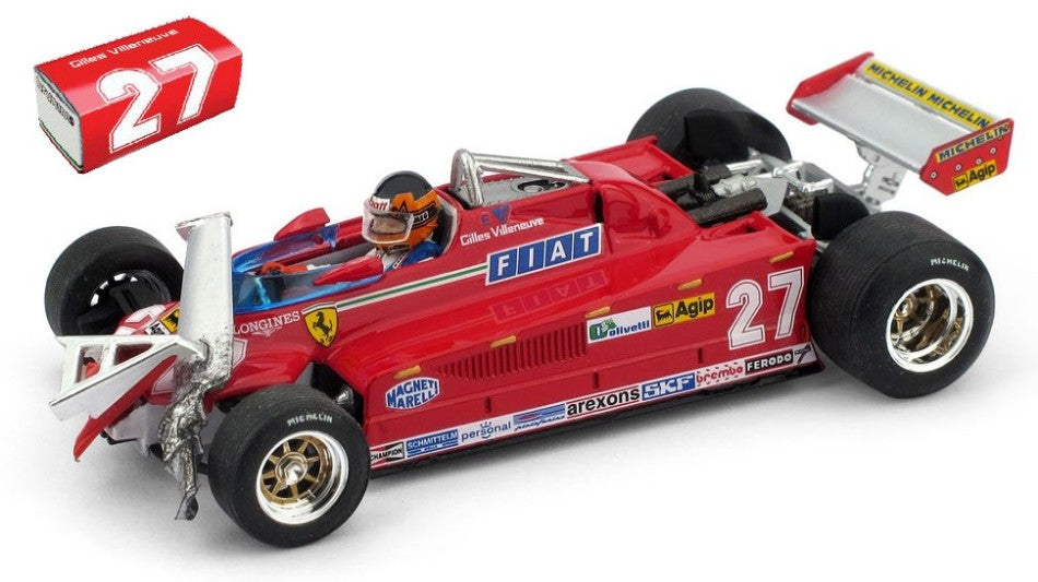 FERRARI 126 CK G.VILLENEUVE 1981 CANADA GP DAL 55mo AL 56mo GIRO 1:43 Scala 1:43 Brumm