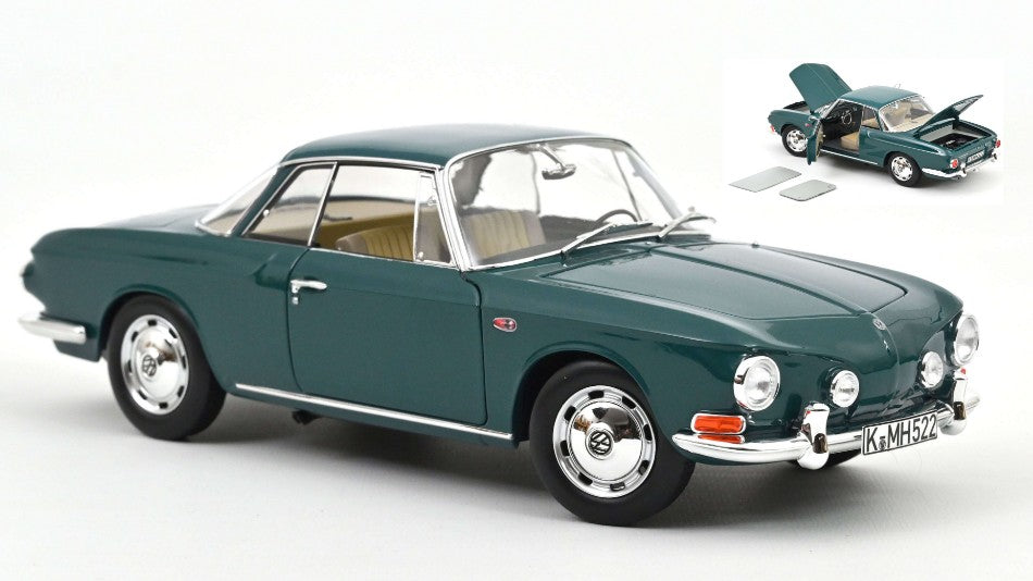 VW KARMANN GHIA 1500 1963 GREEN 1:18 Scala 1:18 Norev