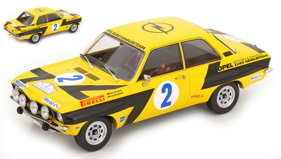 OPEL ASCONA A N.2 RALLY ACROPOLIS 1975 W.ROHRL-C.GEISTDORFER 1:18 Scala 1:18 ModelCarGroup