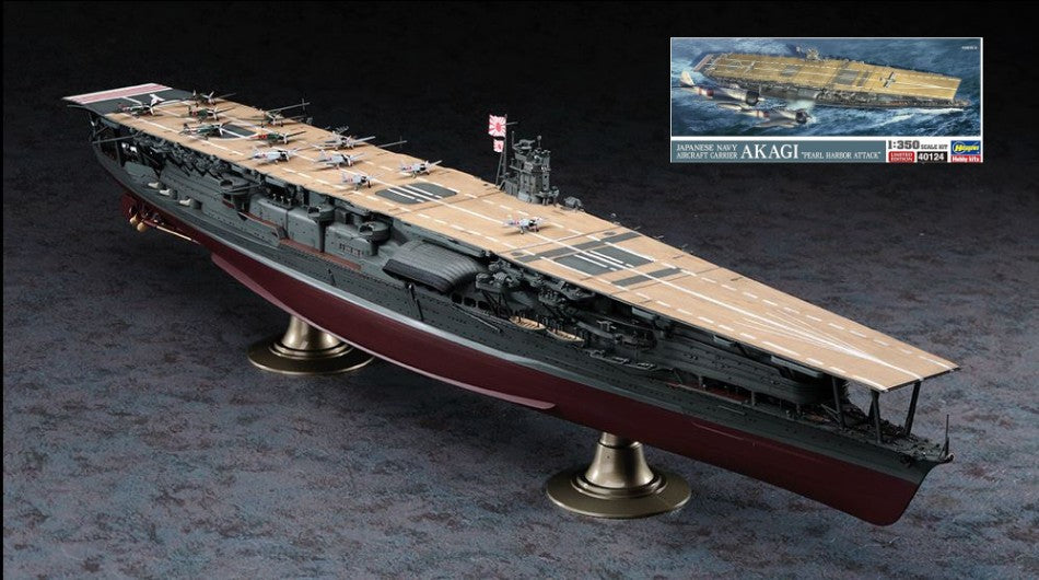 JAPANESE NAVY AIRCRAFT CARRIER AKAGI "PEARL ARBOR ATTACK" KIT 1:350 Scale Varie Hasegawa