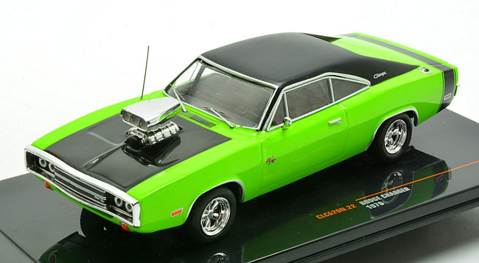 DODGE CHARGER R/T 1970 LIGHT GREEN/BLACK 1:43 Scala 1:43 Ixo Model