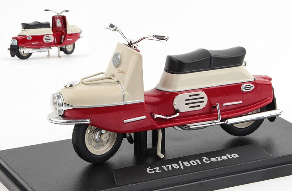 CZ 175/501 1958 CREAM/AMARANT 1:18 Scala 1:18 Abrex