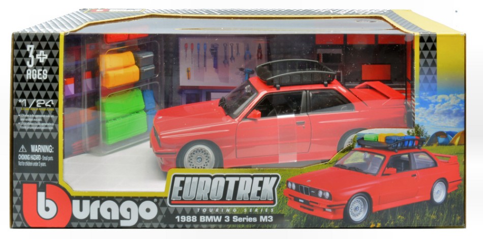 BMW M3 + RACK BASKET 1:24 Scala 1:24 Burago