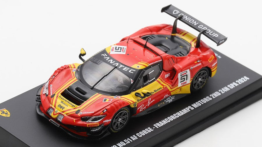 FERRARI 296 GT3 N.51 2nd 24H SPA 2024 ROVERA-RIGON-PIER GUIDI 1:64 Scala 1:64 Looksmart
